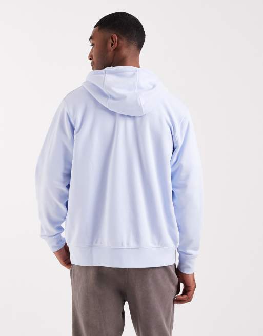 Nike Club French Terry full zip hoodie in light blue , 5 of 5