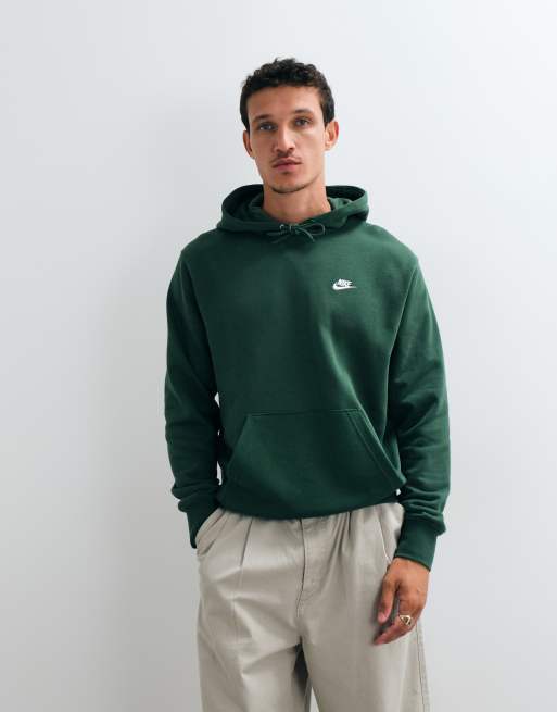Nike Club french terry hoodie in green, 2 of 5