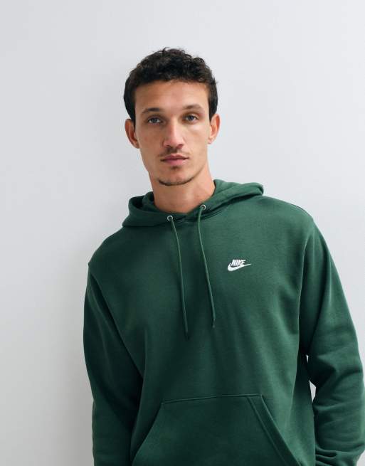 Nike Club french terry hoodie in green, 4 of 5
