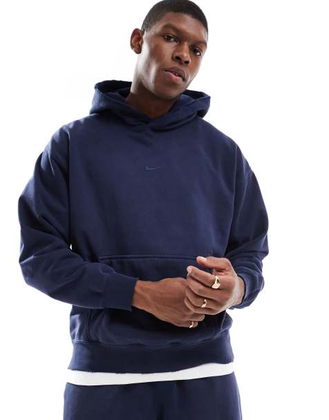 Nike Club french terry hoodie in navy - view 1