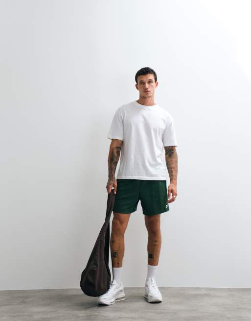 Nike Club french terry logo shorts in green, 4 of 5