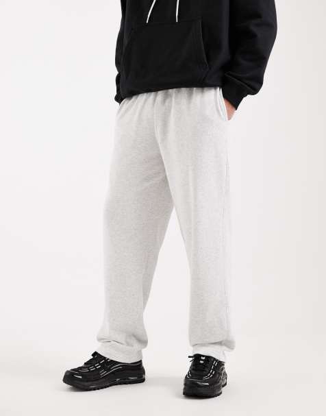 Nike Club French Terry open hem joggers in light grey