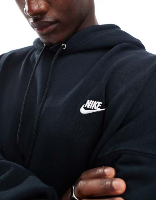 Nike Club french terry oversized hoodie in black