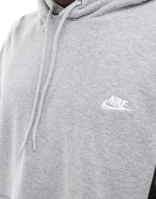 Nike Club French Terry oversized hoodie in grey, 4 of 4