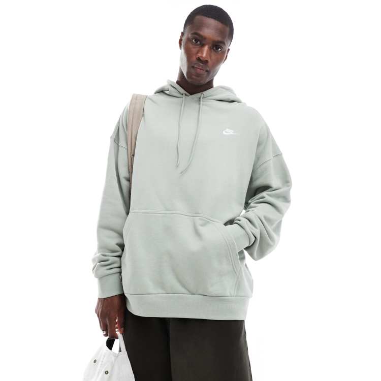 Nike Club French terry oversized hoodie in olive | ASOS