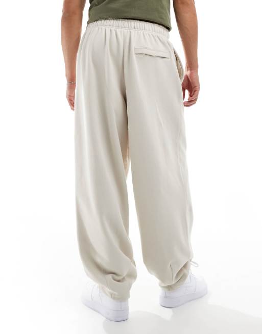 Nike Club french terry oversized joggers in light grey