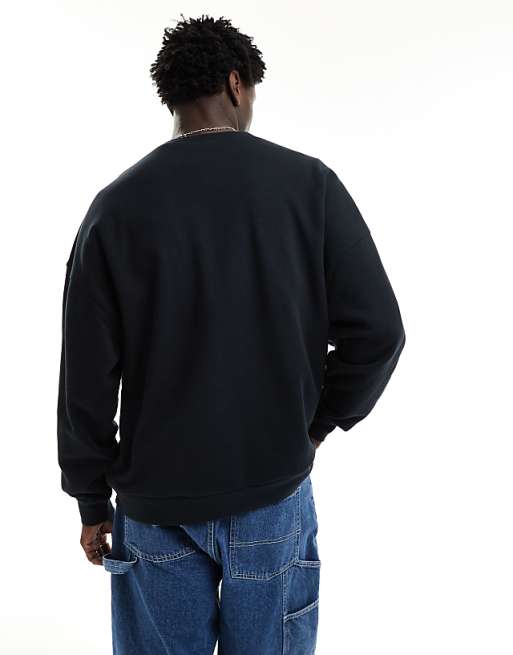 Nike Club french terry oversized sweatshirt in black | ASOS Nike Club french terry oversized sweatshirt in black | ASOS