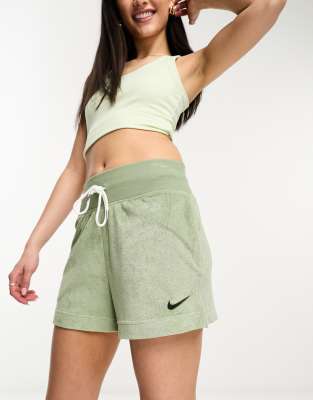 Nike Club French Terry Shorts In Green In Green