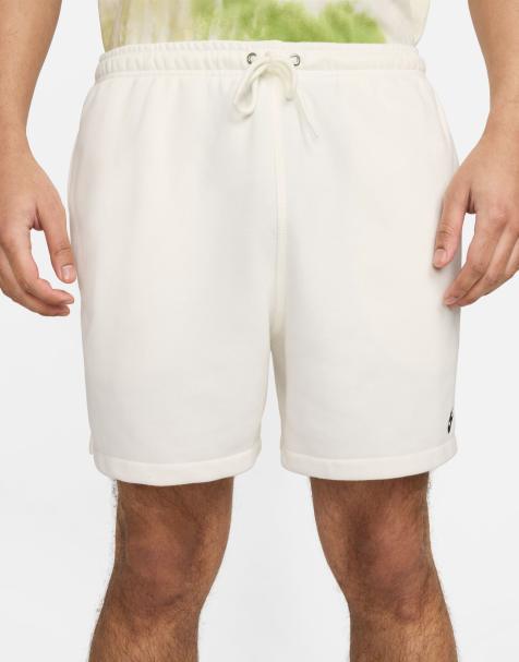 Nike Club French Terry shorts in off white 
