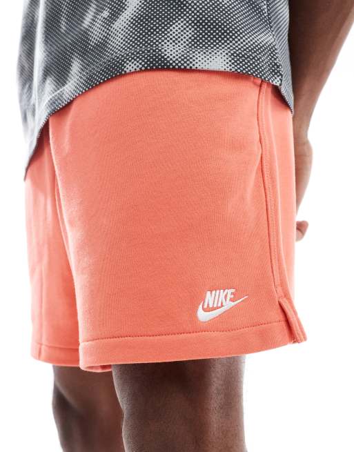 Nike Club French Terry shorts in orange , 2 of 5