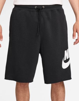 Nike Nike Club French Terry shorts with large logo in black