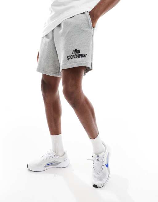 Nike Club French Terry shorts with logo in gray, 4 of 5