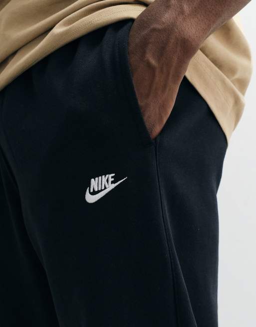 Nike - Club french terry - sorte joggingbukser med elastikkant, 3 af 5