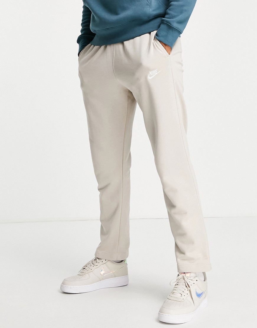 Nike Club french terry straight fit joggers in stone-Neutral