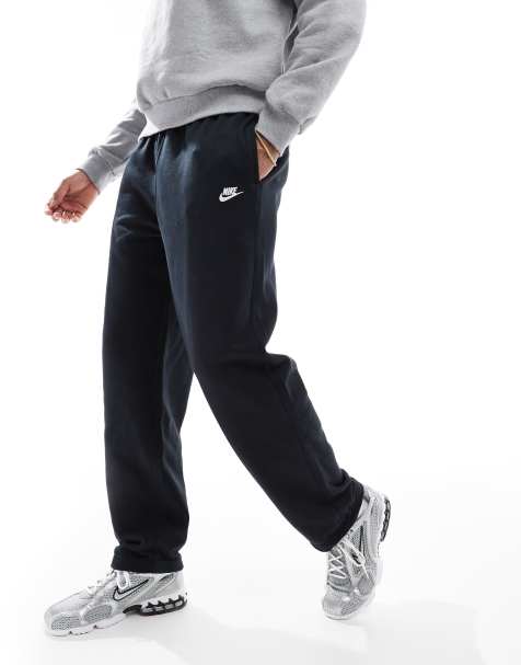 Nike Club French Terry straight leg joggers in black - view 1