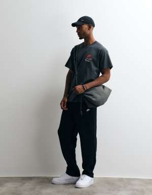 Nike Club French Terry straight leg joggers in black