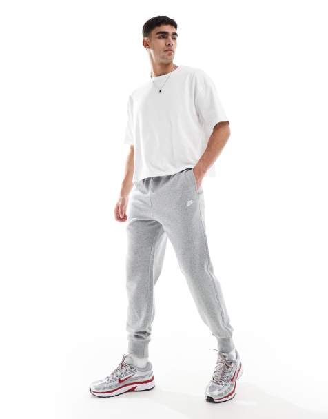 Nike – Club – French terry – Szare joggersy ze ściągaczem - view 1