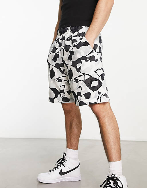 Nike Club FT logo printed shorts in gray | ASOS