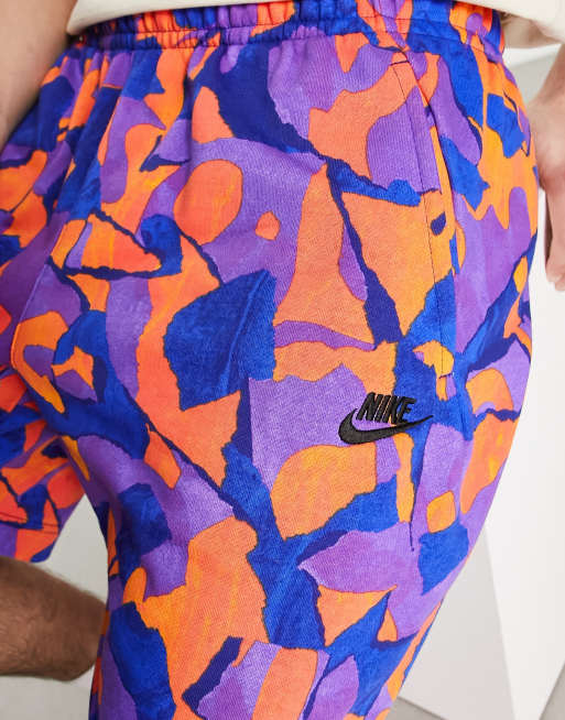 Nike purple hot sale camo shorts