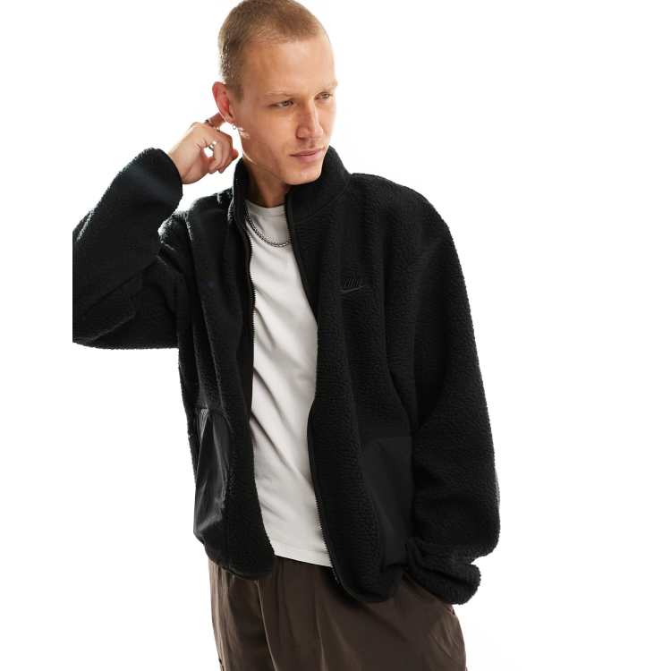 Nike Club+ full zip fleece in black | ASOS