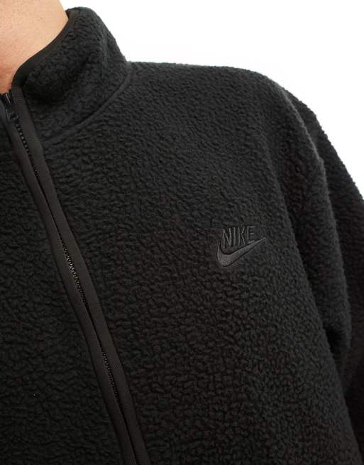 Nike Club full zip fleece in black ASOS