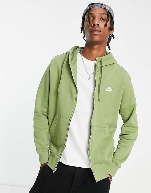 goedkoop Bemiddelaar inflatie Nike Club full zip hoodie in alligator | ASOS