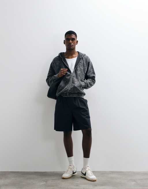 Nike Club full zip hoodie in black wash, 2 of 5