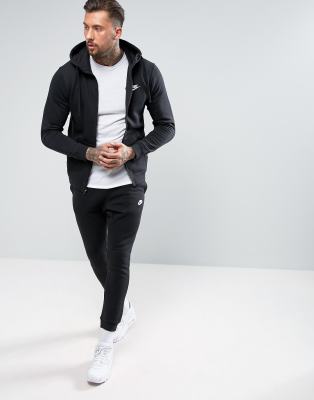 Nike Club Full Zip Hoodie In Black | ASOS