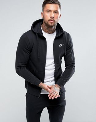 Nike Club full zip hoodie in black |