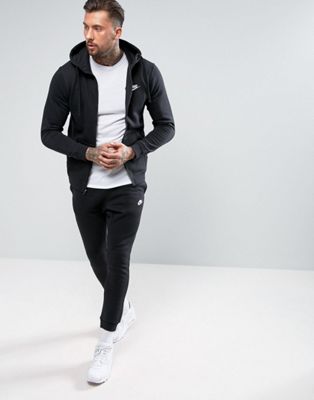 Nike Club full zip hoodie in black | ASOS