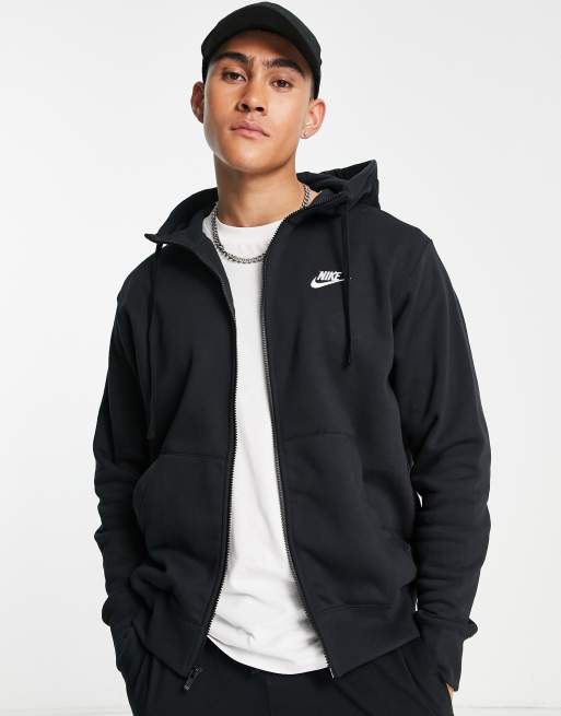 Nike zip up clearance hoodie black