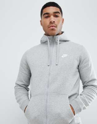 nike gray full zip hoodie