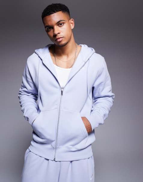 Nike Club full zip hoodie in lilac - view 1