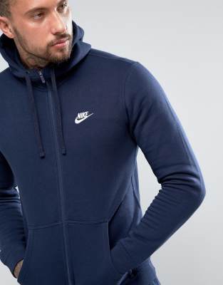 navy nike zip hoodie