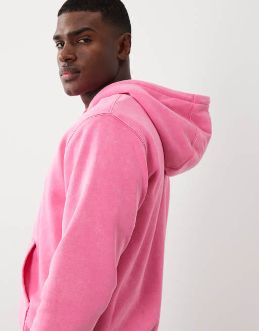 Nike Club full zip hoodie in pink wash, 4 of 5