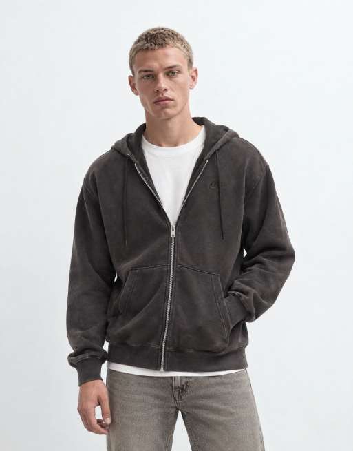 Nike Club full zip hoodie in washed brown, 6 of 10