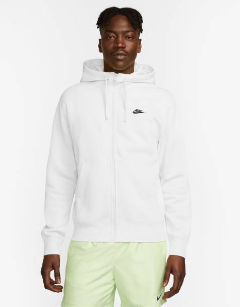 Nike Club full zip hoodie in white - view 1