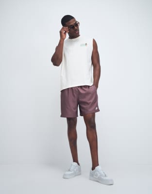 Club - Gewebte Shorts in Braun-Brown Brown 2XL