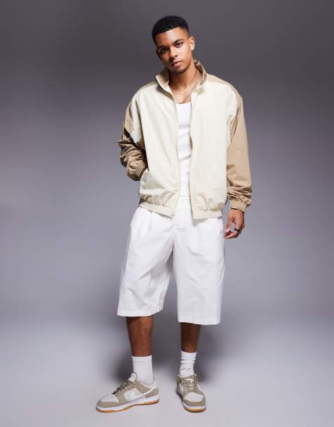 Nike Club - Geweven oversized jack in beige - view 1