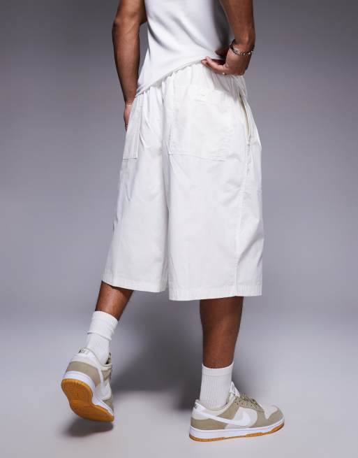 Nike - Club - Geweven oversized short in wit, 4 van 5