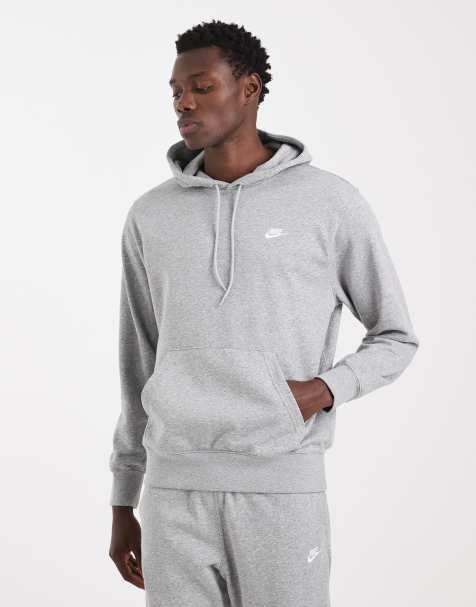 Nike - Club - Grå hættetrøje i frotté - view 1