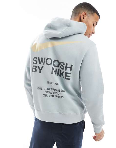 Nike – Club – Grå huvtröja med Swoosh-logga baktill - view 1