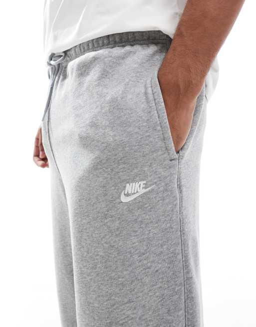 Nike – Club – Grå mjukisbyxor med raka ben i fransk frotté, 3 av 5