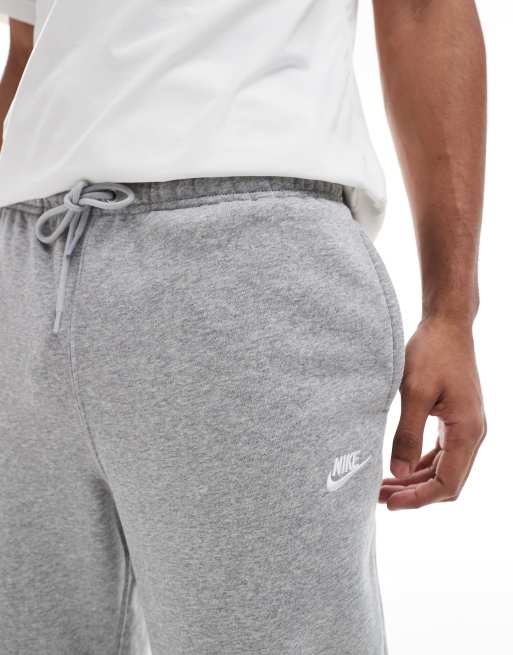 Nike – Club – Grå mjukisbyxor med raka ben i fransk frotté, 5 av 5