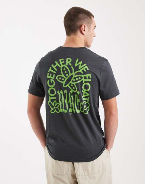 Nike - Club - Grå T-shirt med grafisk print på ryggen - view 1