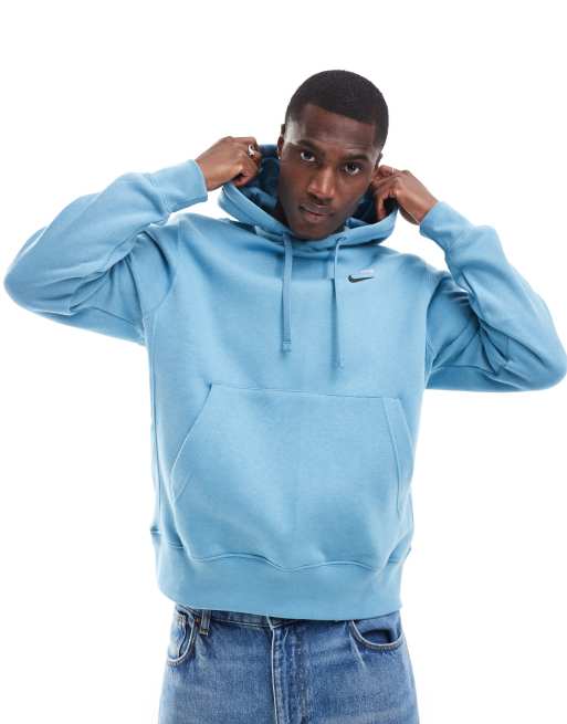 Nike Club graphic back print hoodie in blue ASOS