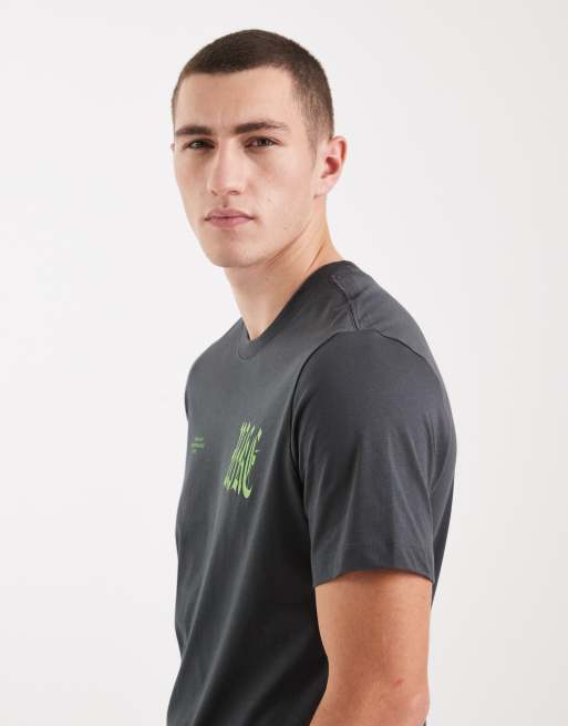 Nike Club graphic back print t-shirt in dark grey, 4 of 5