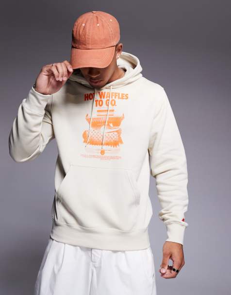 Nike Club graphic hoodie in beige - view 1
