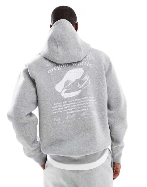 Nike Club graphic hoodie in grey - view 1