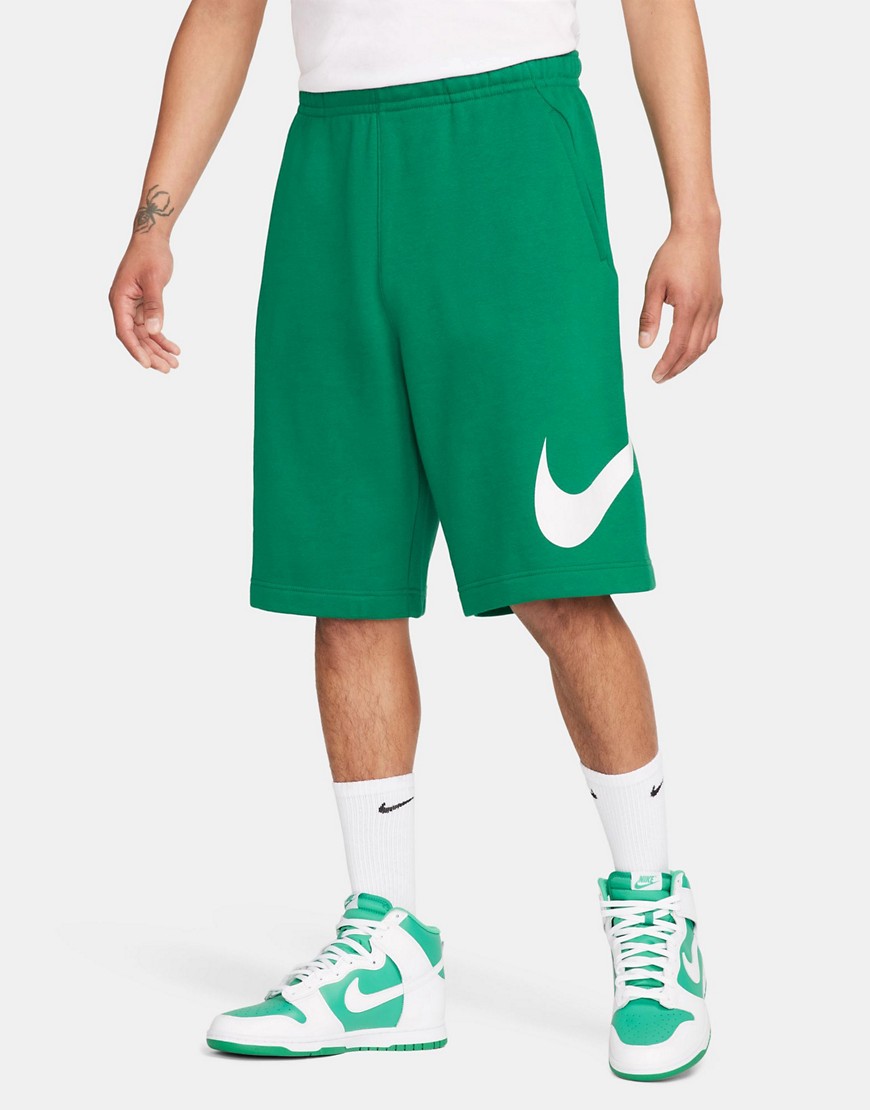 Nike Club graphic shorts in green